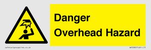 Danger Overhead Hazard